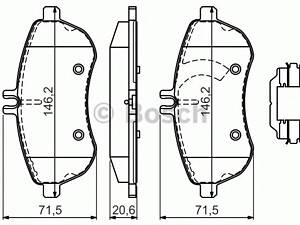 Bosch 0 986 494 593. Дисковые колодки