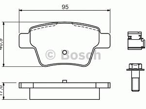 Bosch 0 986 494 605. Дисковые колодки