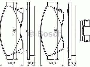 Bosch 0 986 494 644. Дискові колодки