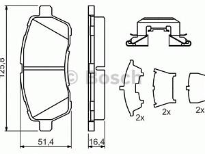 Bosch 0 986 494 652. Дискові колодки