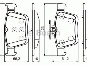 Bosch 0 986 494 659. Дисковi колодки заднi