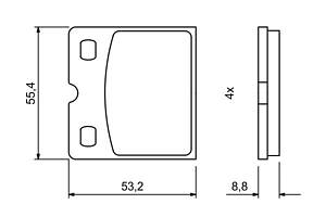 BOSCH 0 986 494 775 Колодки тормозные (задние) Audi R8/Spyder 11-15