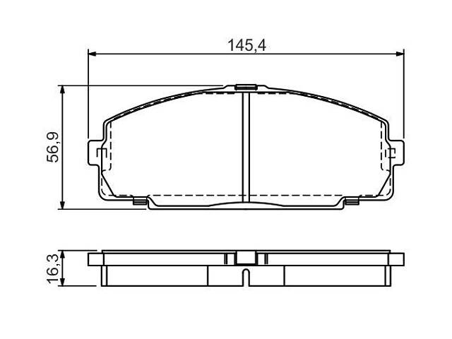 BOSCH 0 986 495 058 Колодки гальмівні (передні) Toyota Hiace III/IV 87-12