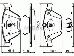 Bosch 0 986 495 082. Дисковi колодки переднi premium2