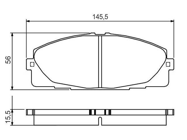 BOSCH 0 986 495 152 Колодки гальмівні (передні) Toyota Hiace IV/V 05-