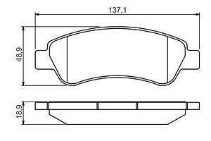 BOSCH 0 986 495 254 Колодки гальмівні (задні) Citroen Jumper/Fiat Ducato/Peugeot Boxer 06- (з аксесуарами)