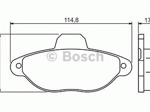 Bosch 0 986 495 255. Дисковi колодки переднi premium2