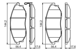 BOSCH 0 986 495 353 Колодки тормозные (передние) Chevrolet Epica 04-11