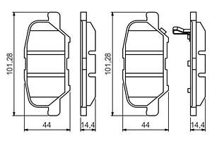 BOSCH 0 986 495 358 Колодки гальмівні (задні) Citroen C4 Aircross/Mazda 6/Mitsubishi Outlander III/Peugeot 4008 12-