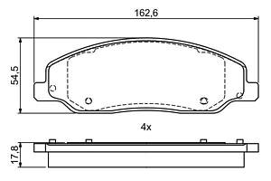 BOSCH 0 986 495 406 Колодки тормозные (передние) Ford USA Mustang 04-