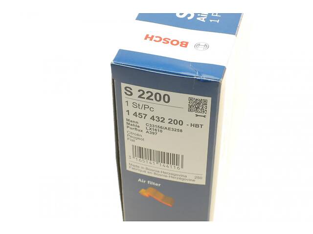 BOSCH 1 457 432 200 Фільтр повітряний Fiat Scudo 1.9D 2.0JTD - Фото 6