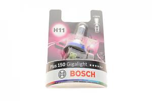 BOSCH 1 987 301 138 Автолампа H11 12V 55W PGJ19-2 Plus 150 Gigalight