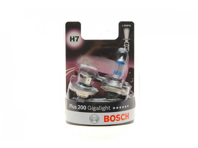 BOSCH 1 987 301 436 Автолампа H7 12V 55W PX26d Plus 200 Gigalight (BL/к-кт 2 шт.)