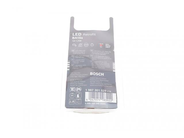 BOSCH 1 987 301 529 Автолампа 12V 1.75W BA15s LED Retrofit BL - Фото 3