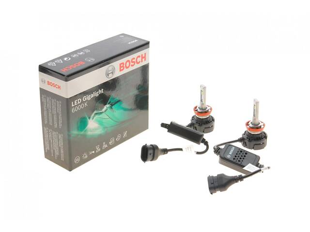 BOSCH 1 987 301 558 Автолампа H8 12V 30W PGJ19 Gigalight Twin LED (6000K)