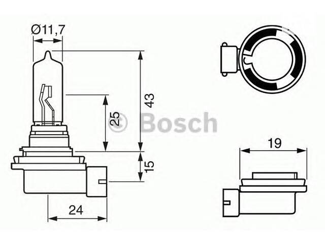 Bosch 1 987 302 082. Автолампа галогенова 65W