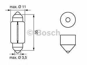 Bosch 1 987 302 507. Лампа накаливания, фонарь освещения номерного знака