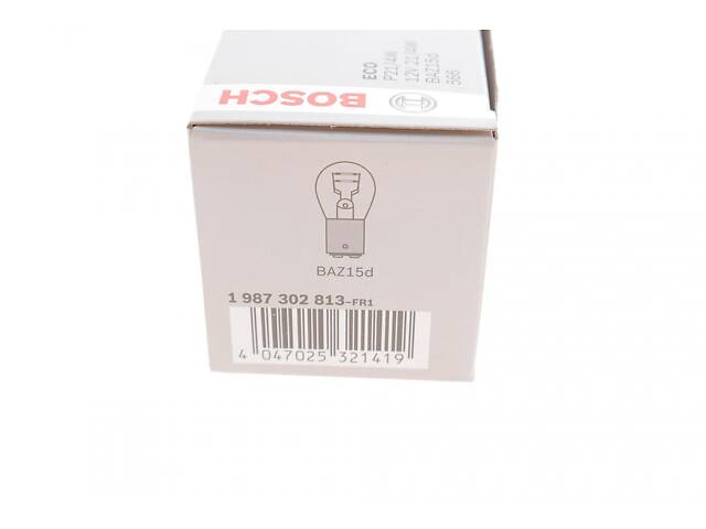 BOSCH 1 987 302 813 Автолампа P21/4W 12V 21/4W BAZ15d Eco - Фото 5