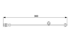 BOSCH 1 987 473 023 Датчик зносу гальмівних колодок (передніх) (L) Porsche 911 (997) 04-08 (L=355mm)
