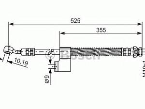 Bosch 1987476189. Шланг тормозов. передний прав