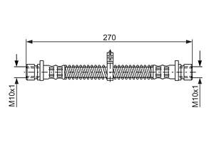 BOSCH 1 987 476 349 Шланг тормозной (задний) Land Rover Freelander 98-06 (L=247mm)