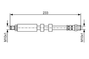 BOSCH 1 987 476 418 Шланг тормозной (задний) Audi 100/A6 1.8-2.8 90-97 (L=205mm)