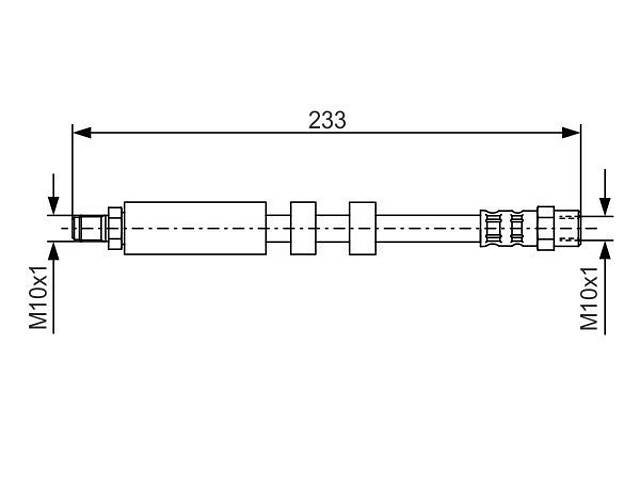 BOSCH 1 987 476 418 Шланг тормозной (задний) Audi 100/A6 1.8-2.8 90-97 (L=205mm)