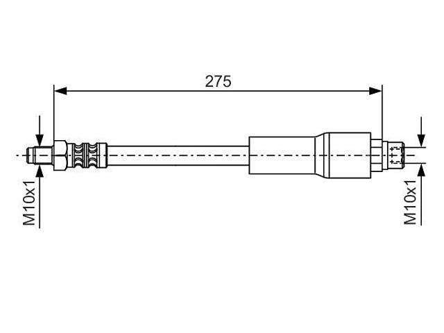 BOSCH 1 987 476 649 Шланг гальмівний (задній) BMW 7 (E38)/Z8 (E52) 94-03 (L=275mm)