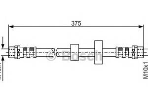 Bosch 1 987 476 698. Шланг тормозов. передний