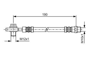 BOSCH 1 987 476 719 Шланг гальмівний (задній) VW Passat 97-05 (L=190mm)