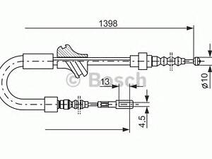 Bosch 1 987 477 200. Трос, паркувальна гальмівна система