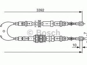 Bosch 1 987 477 229. Трос, паркувальна гальмівна система