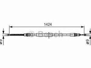 Bosch 1 987 477 665. Трос тормозной правый