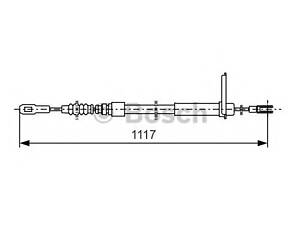 Bosch 1 987 477 750. Трос тормозной