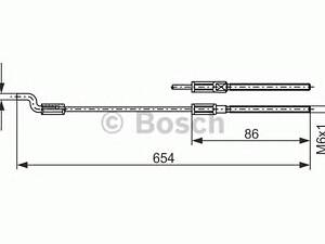 Bosch 1 987 477 833. Трос, паркувальна гальмівна система