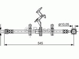Bosch 1987481077. Шланг тормозов. передний лев