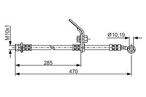 BOSCH 1 987 481 328 Шланг тормозной (передний) Honda Accord 03-08 (R) (L=455mm)