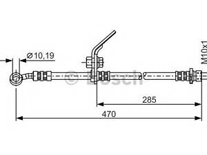 Bosch 1 987 481 329. Шланг гальм. передній лiв
