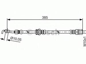 Bosch 1 987 481 385. Шланг гальм. задній лiв