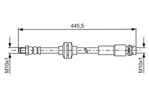 BOSCH 1 987 481 668 Шланг гальмівний (задній) Ford C-Max II/Focus III 10-20 (L=420mm)