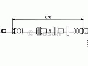 Bosch 1 987 481 689. Шланг гальм. передній