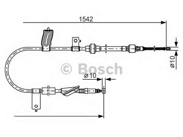 Bosch 1 987 482 084. Трос, парковочная тормозная система