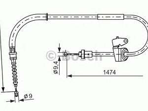 Bosch 1 987 482 229. Трос, парковочная тормозная система