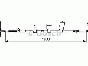 Bosch 1 987 482 340. Трос гальмiвний лiвий