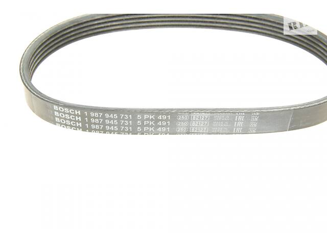BOSCH 1 987 945 731 Ремінь генератора VW Golf V/Passat/Touran 1.4TSI 05-/Skoda Fabia 1.4 TSI RS 10-14 (5PK491) - Фото 5
