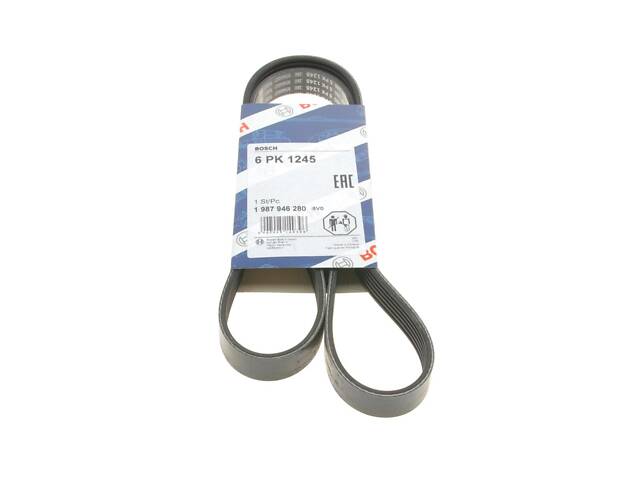 BOSCH 1 987 946 280 Ремінь генератора Citroen Jumpy 2.0HDI 10- (6PK1245) - Фото 1