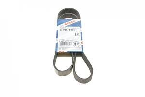 BOSCH 1 987 947 818 Ремінь генератора Renault Kangoo 1.9D 97-/Mazda 3/6/CX-5 2.2D 12-/Fiat Scudo 2.0 00-06 (6PK1190)