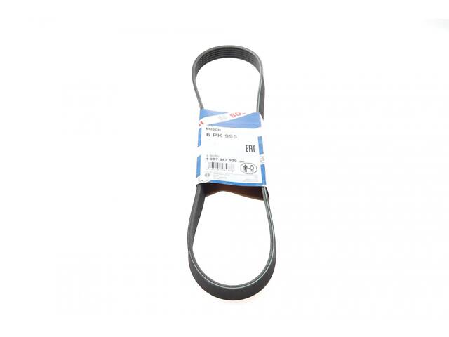 BOSCH 1 987 947 939 Ремінь генератора Citroen Jumper/Fiat Ducato 2.8HDi/JTD 00- (ALT,WP) (6PK995) - Фото 1