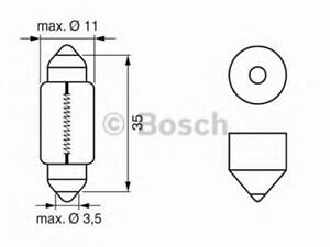 bosch 12v5w автолампа пальчикова 41мм