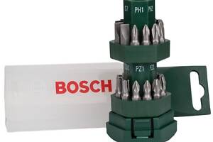 BOSCH 2 607 019 503 Набор бит Bosch (24шт) + универсальный магнитный держатель